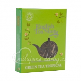 MINI TEA, BIO pyramidový čaj,GREEN TEA TROPICAL, světle zelený obal