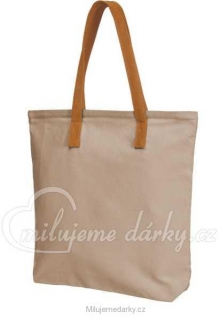 bavlněná nákupní nebo plážová taška šedá s velurovými držadly