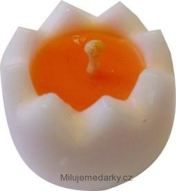 svíčka ve tvaru vařeného vajíčka 1 ks