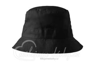 Černý pevný plátěný klobouk classic