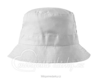 Bílý pevný plátěný klobouk classic, 1ks