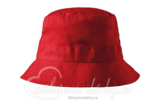 Červený plátěný klobouk classic