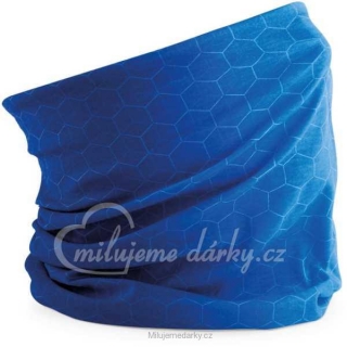 Nákrčník -Bandana Morf® Geometric-víceúčelový šátek na zakrytí úst, nosu, modrý