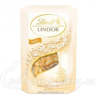 Lindt Lindor balení čokoládových pralinek, bílá čokoláda, 200g