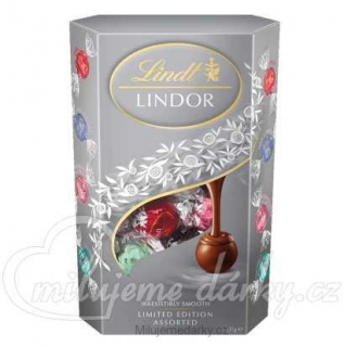 Lindt Lindor balení čokoládových pralinek, Stříbrná směs, 200g