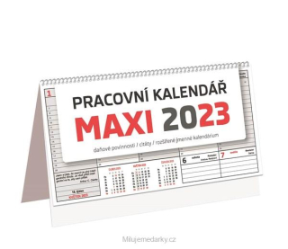 Stolní týdenní bezobrázkový kalendář MAXI, balení 1 ks, 2023