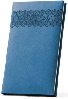 Kapesní diář CARROLL s hladkým modrým povrchem, 2022