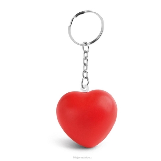 Antistresový přívěsek na klíče ve tvaru plastického červeného srdce