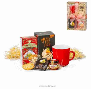 Dárkový balíček čajů a šálku, gift box I.