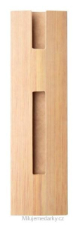 Hnědé papírové pouzdro na 1 pero, design bambusu