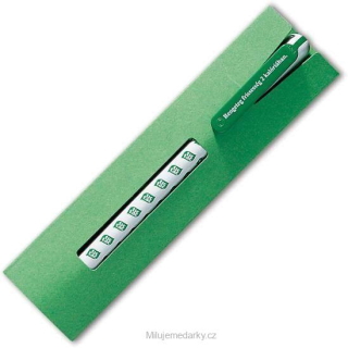 Zelené papírové pouzdro na 1 pero