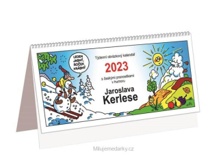 Stolní týdenní kalendář KERLES, 2023, 1 ks