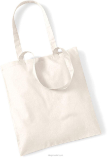 Nákupní taška bavlněná s dlouhými držadly, 140g, přírodní
