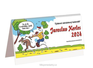 Stolní týdenní kalendář KERLES, 2024, 1 ks