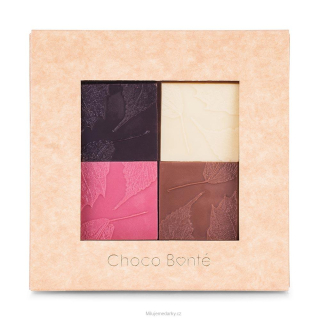 Mix čtyř druhů čokolád, hořká, mléčná, bílá, růžová Choco Bonté, 45g