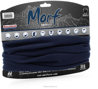 Nákrčník-Bandana Morf®-víceúčelový šátek na zakrytí úst, nosu, fleece modrý