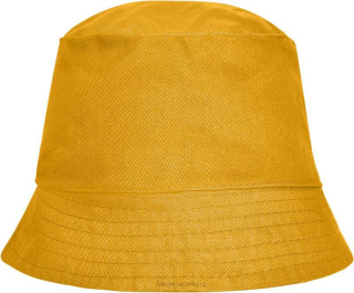 Žlutý lehký bavlněný plážový klobouk vhodný pro děti i dospělé