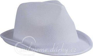 Bílý tvarovaný textilní unisex klobouk
