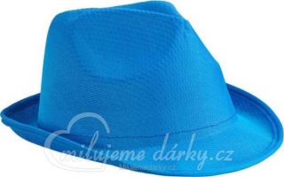 Tyrkysově modrý textilní tvarovaný unisex klobouk