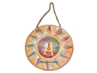 dekorační keramické sluníčko na zavěšení