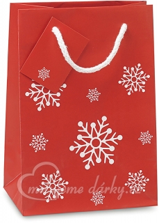 Malá papírová taška s vánočním motivem, 16x23 cm