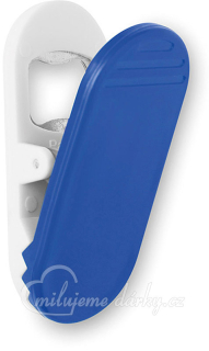 Modrý magnetický klip s otvírákem
