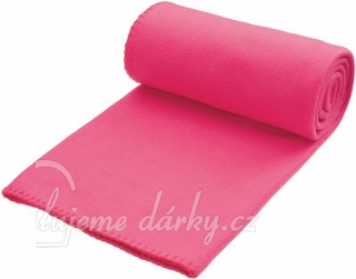 růžová fleecová pikniková deka v obalu