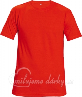 Tess 160 neonově červené triko, bavlna 160g, velikost XXXXL