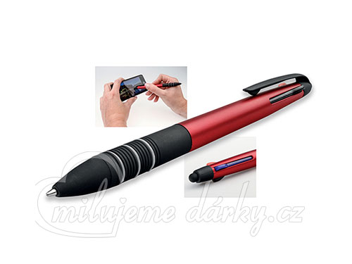 MULTIS, plastové kuličkové pero 3 v 1, červená