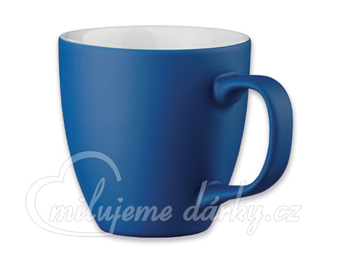 PANTHONY MAT, porcelánový hrnek o objemu 450ml, středně modrá