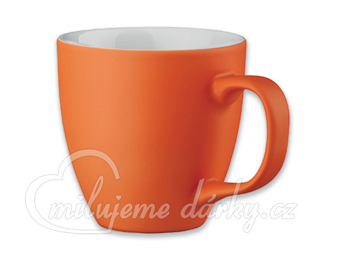 PANTHONY MAT, porcelánový hrnek o objemu 450ml, oranžová