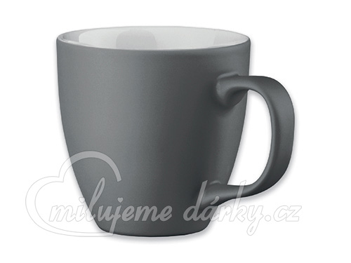 PANTHONY MAT, porcelánový hrnek o objemu 450ml, šedá