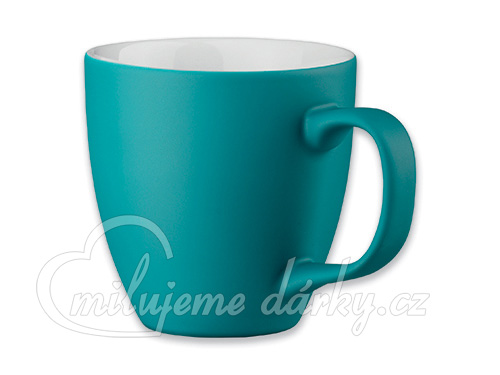 PANTHONY MAT, porcelánový hrnek o objemu 450ml, tmavě tyrkysově zelená