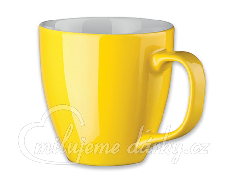 PANTHONY, porcelánový hrnek o objemu 450ml, žlutá, 1ks