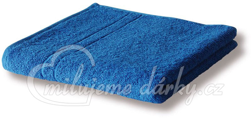 středně modrý froté ručník LUXURY, gramáž 400 g/m2