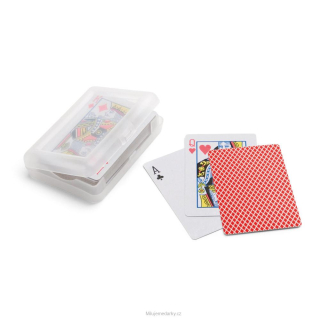 Hrací karty v krabičce 54 ks, červená